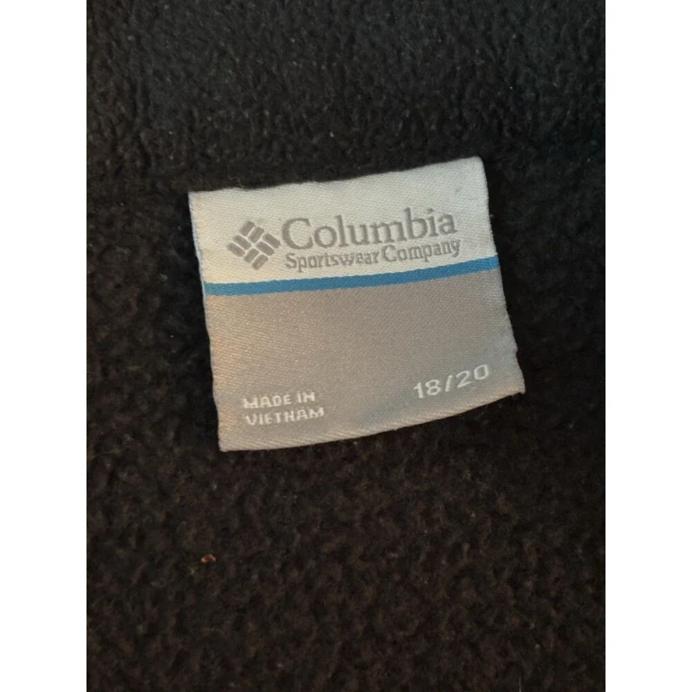 Columbia Benton Springs Black Full Zip Fleece Jacket Youth Size 18/20 (XL)
